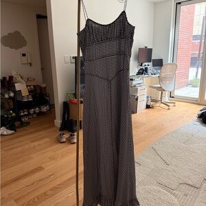 Doen Rosaria Navy and White Checkered Dress XS (NWT)